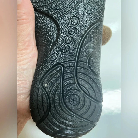 Ecco Glebe Tan Leather Mary Jane Hook Loop Strap Sandal Shoes Sz 38 - Picture 9 of 10